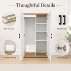 55.1" Tall Wooden Vacuum Storage Cabinet