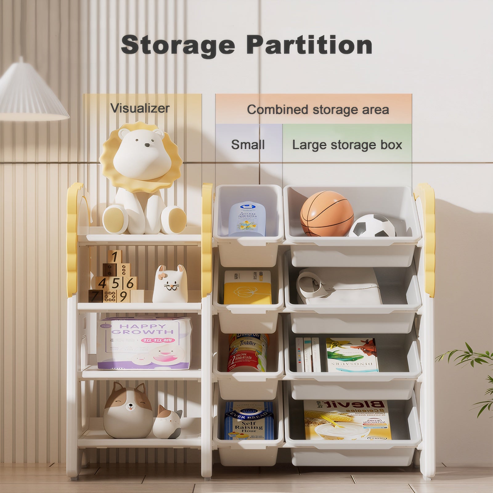 Kids Bookshelf and Toy Storage