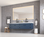 84 x 48 Inch LED Bathroom Mirror with Front and Backlight