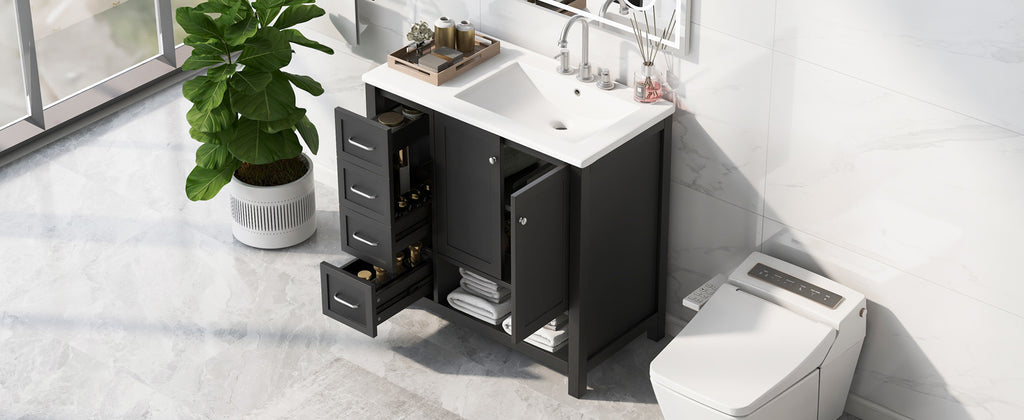 36" Bathroom Vanity with Sink Top