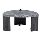 Granite Gray Marble-Look Coffee Table Set