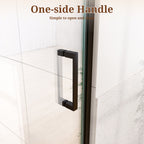 24" W x 72" H Semi-Frameless Circular Pivot Shower Door in Matte