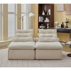 Modular Sofa with Soft Corduroy Fabric