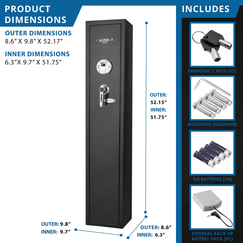 1.83 Cu Ft Biometric Rifle Safe