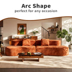 108.6-Inch Curved Combination Sofa With Modern Cloud Pattern
