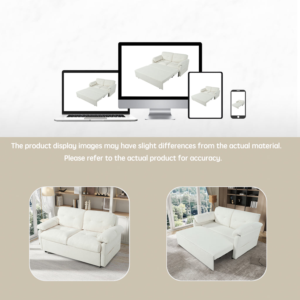 Convertible Pull-Out Queen Sleeper Sofa