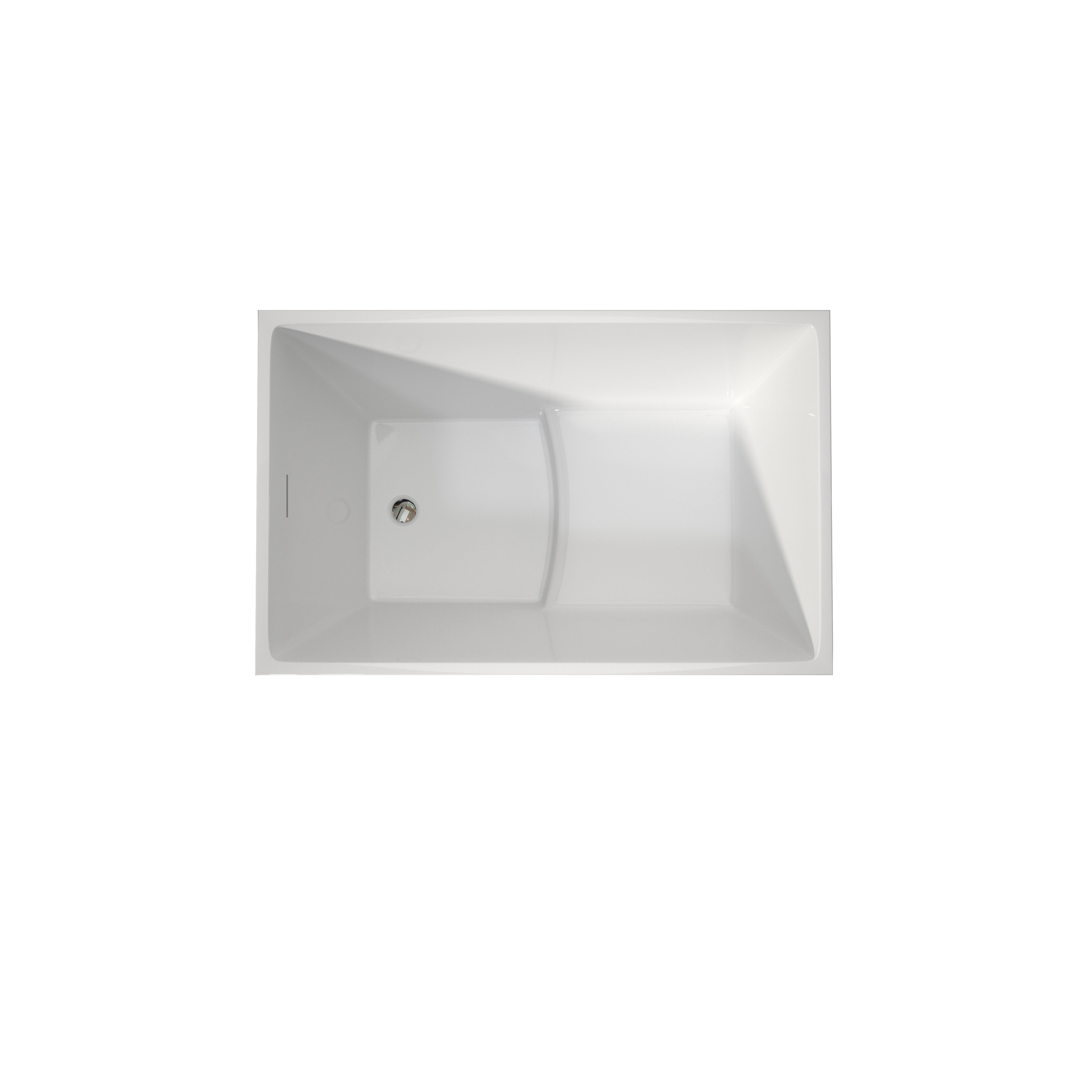 43" Acrylic Freestanding Bath Tub - Modern Soaker
