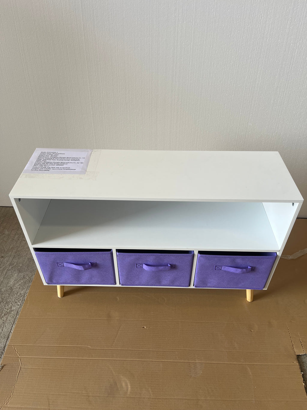 Kids Bookcase with Collapsible Fabric Drawers