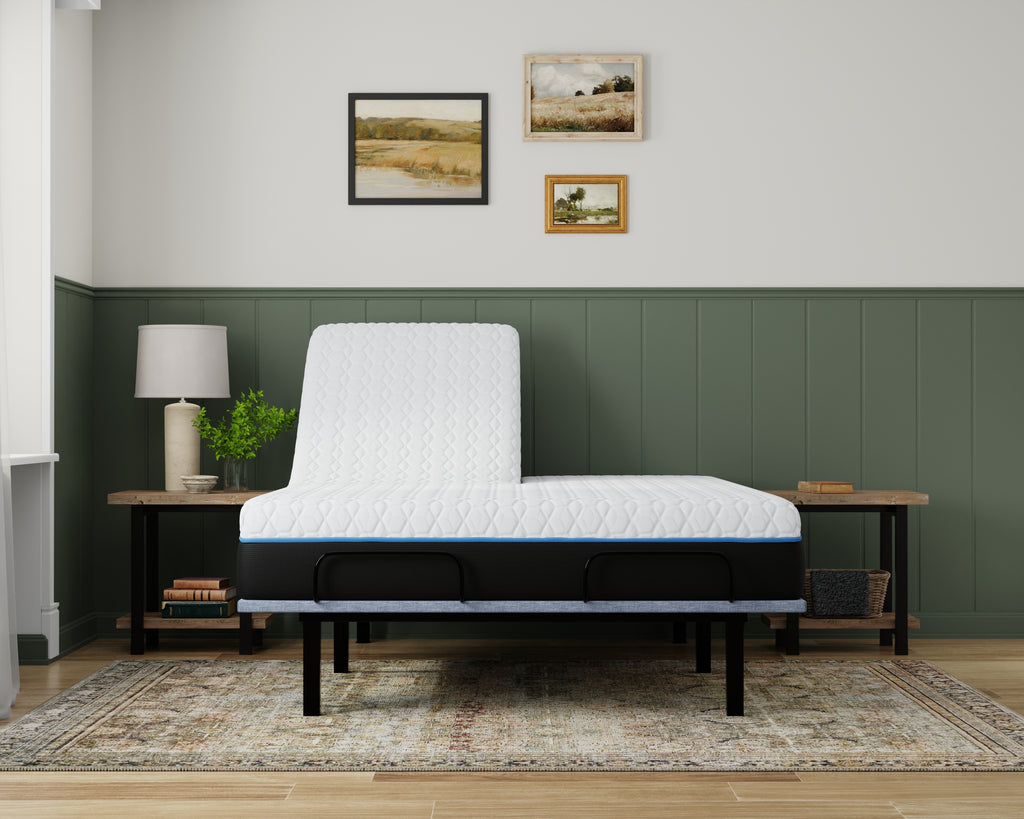 Copper Lux 12" Split Top Queen Soft Memory Foam Mattress with Phase Change Cooling Fabric