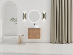 24" Wall-Mounted Bathroom Vanity With Ceramic Art Sink