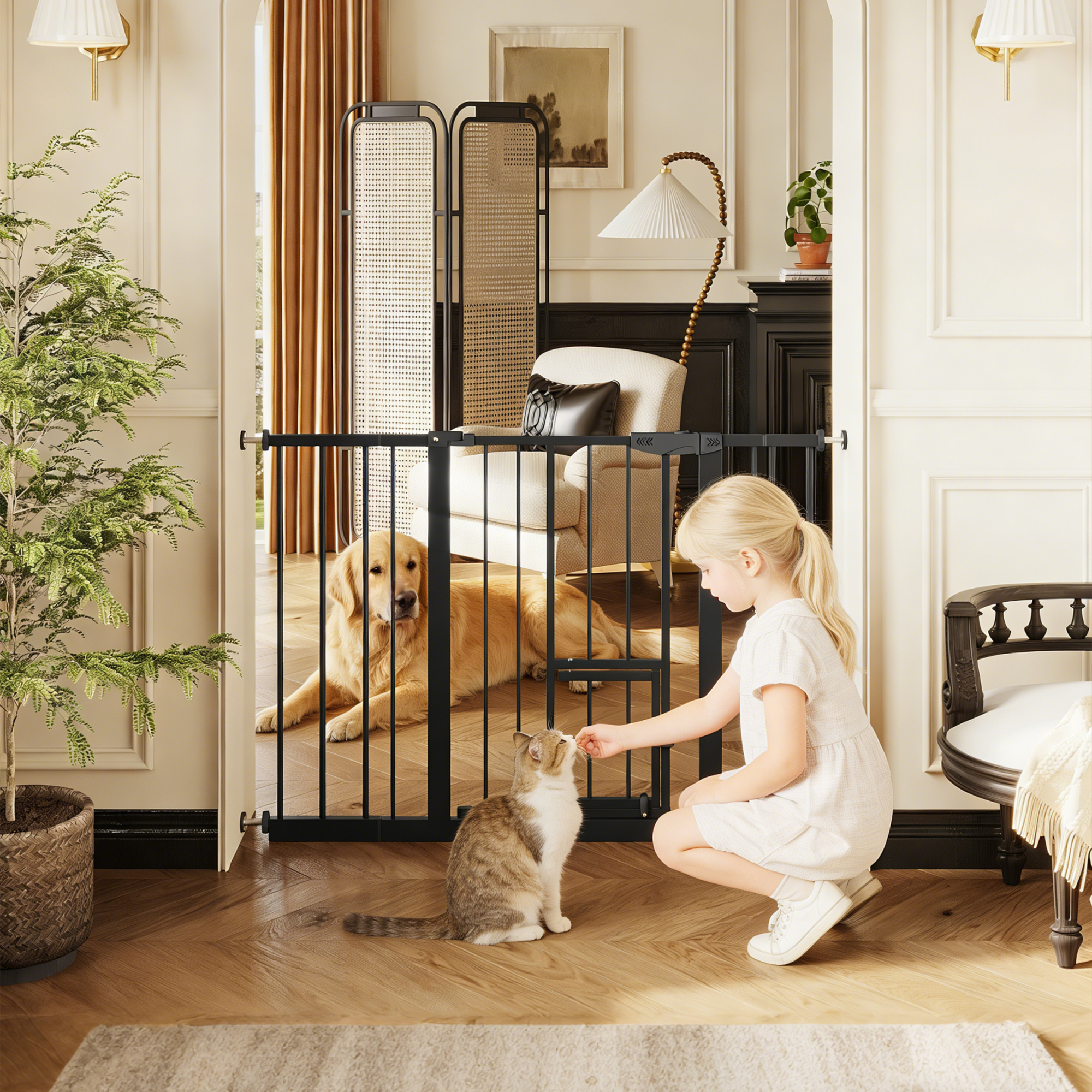 Baby Gate with Cat Door