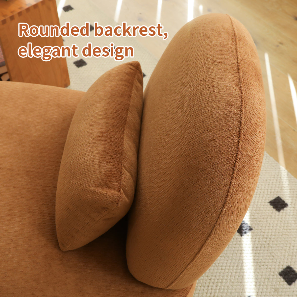 Cute Accent Chair with Solid Wood Legs
