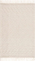 Ramsbury Beige Trellis Wool Rug