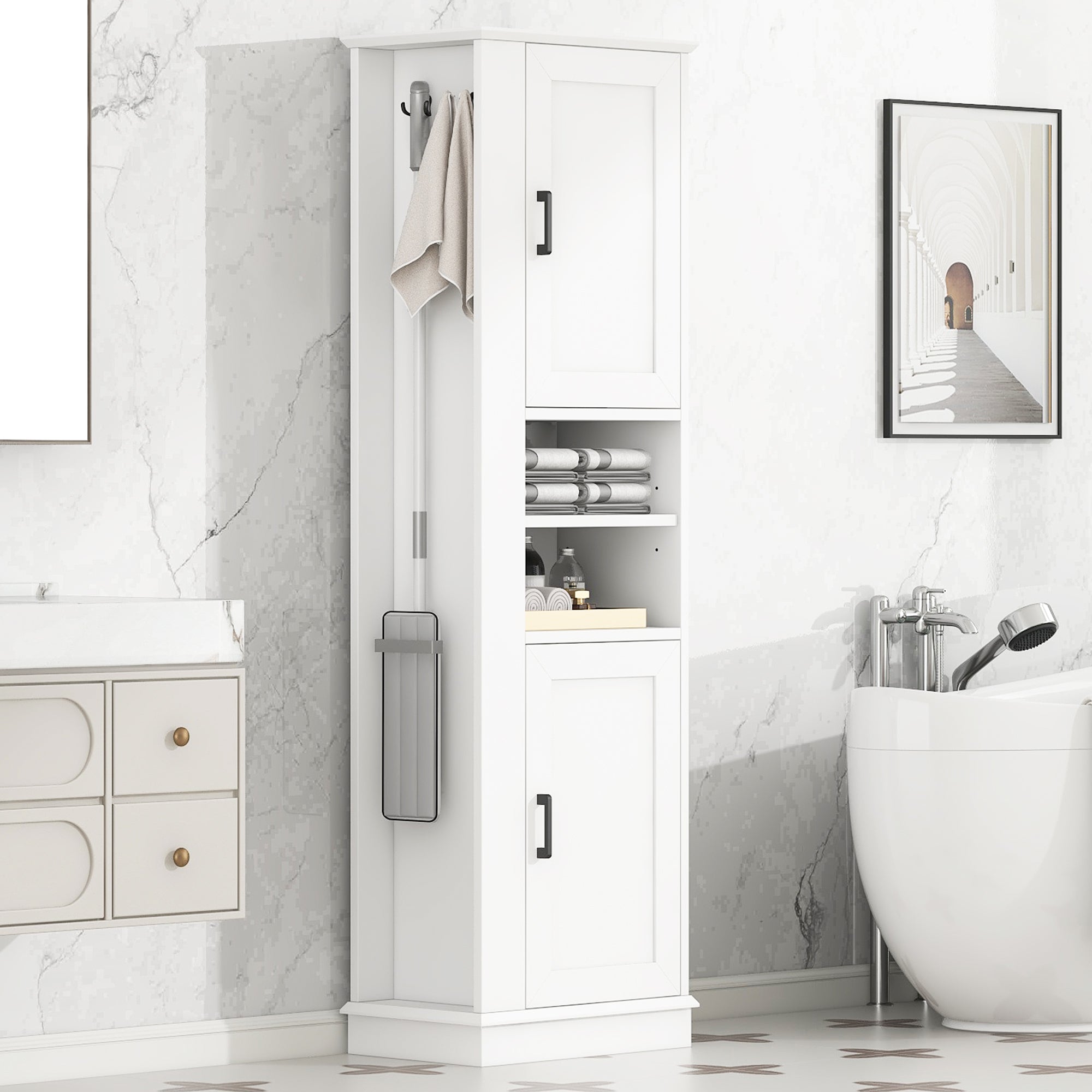 Tall Bathroom Storage Cabinet