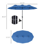 Outsunny 9.5' Double-Sided Patio Umbrella
