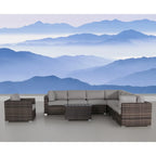 Fully Assembled 7-Person HDPE Wicker Seating Group with Cushions