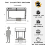 Adam Sturdy Twin Over Twin Bunk Bed Metal