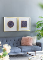 Set of 2 Lillian Purple Crystal Shadow Boxes