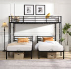 Full Over Twin Over Twin Bunk Bed