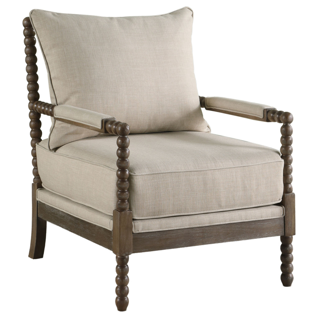 Beige Accent Armchair