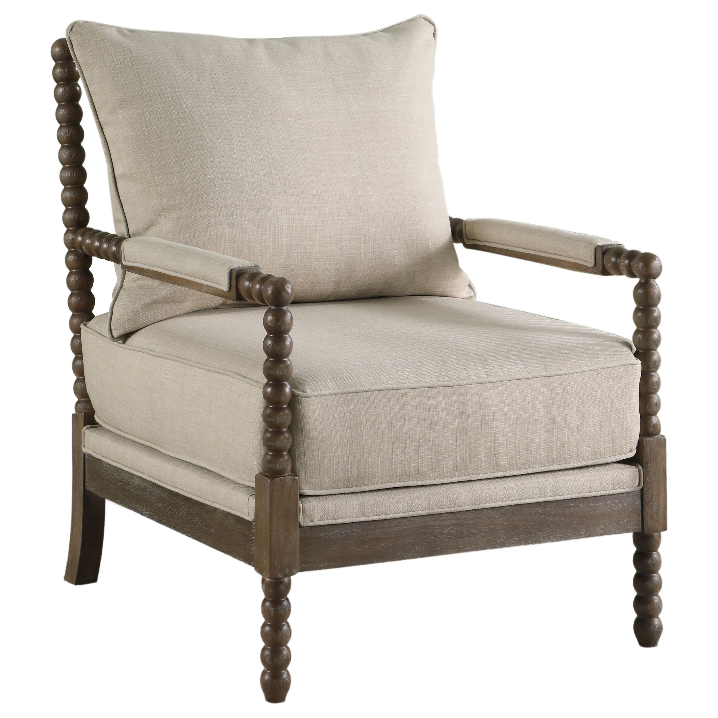 Beige Accent Armchair