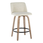 26" Contemporary Fixed-Height Counter Stool with Swivel