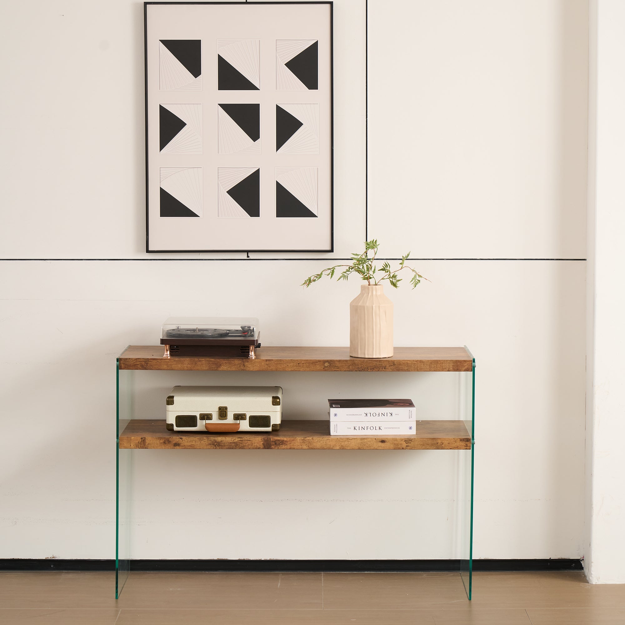 Walnut MDF Console Table