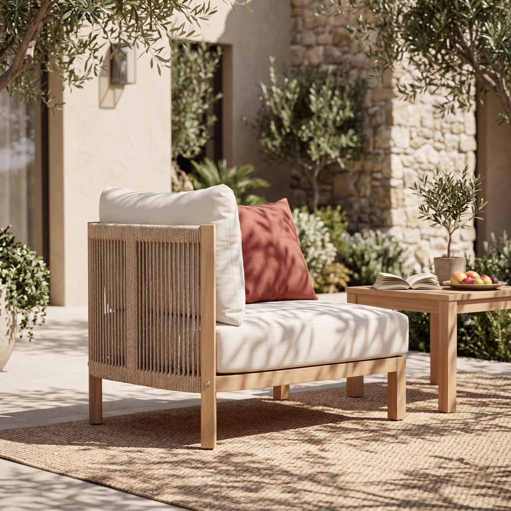 Acacia Wood Patio Furniture Club Chair