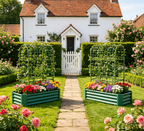 2-in-1 Raised Garden Bed with Trellis - 59" Tall Arch Planter Box