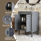 24" Bathroom Vanity with Top Sink and Storage