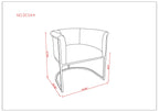 Cosmopolitan Metal Vegan Leather Dining Chair