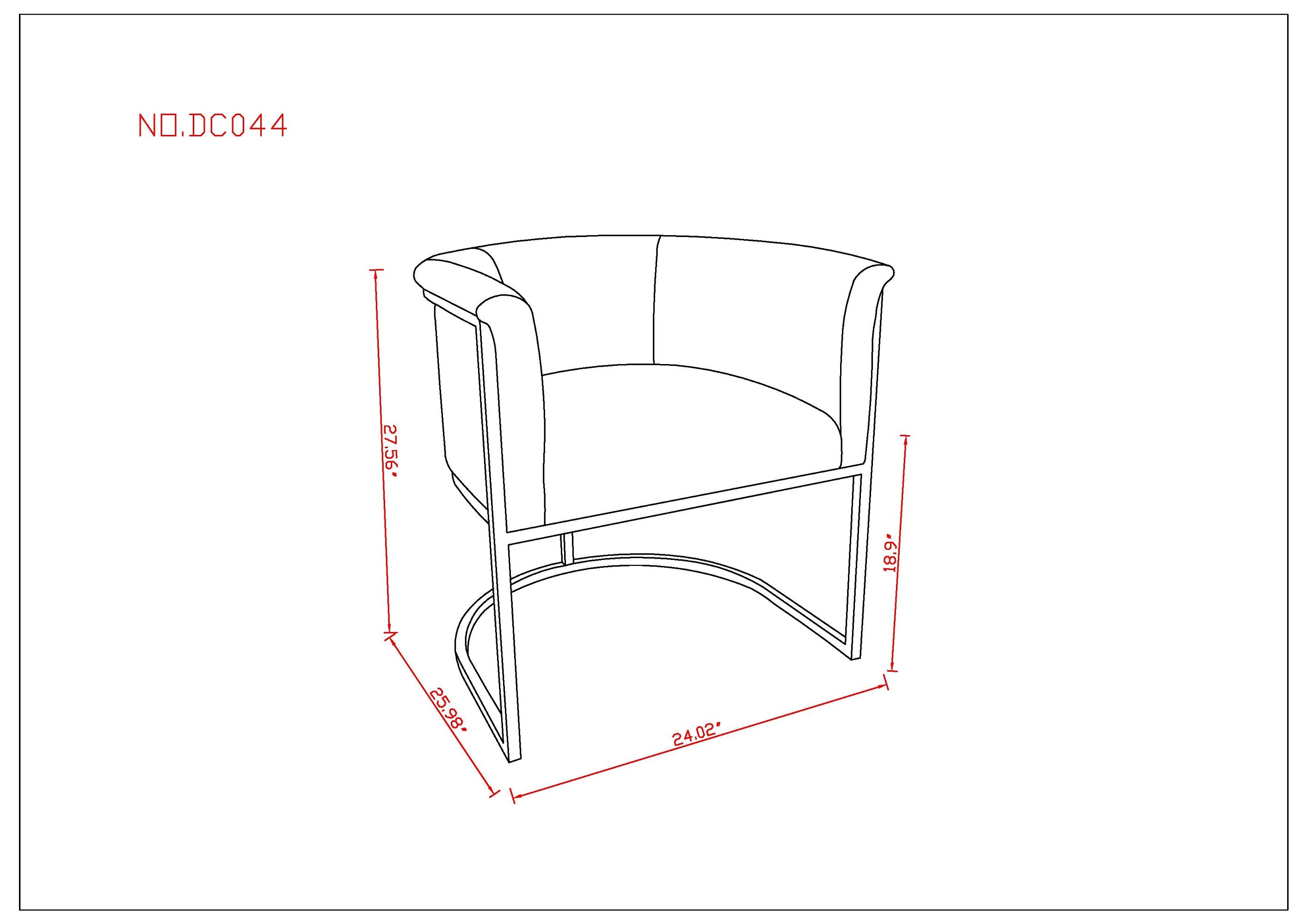 Cosmopolitan Metal Vegan Leather Dining Chair