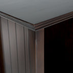 Acadian 57 Inch Wide Solid Wood 8 Cube Storage Sofa Table in Brunette