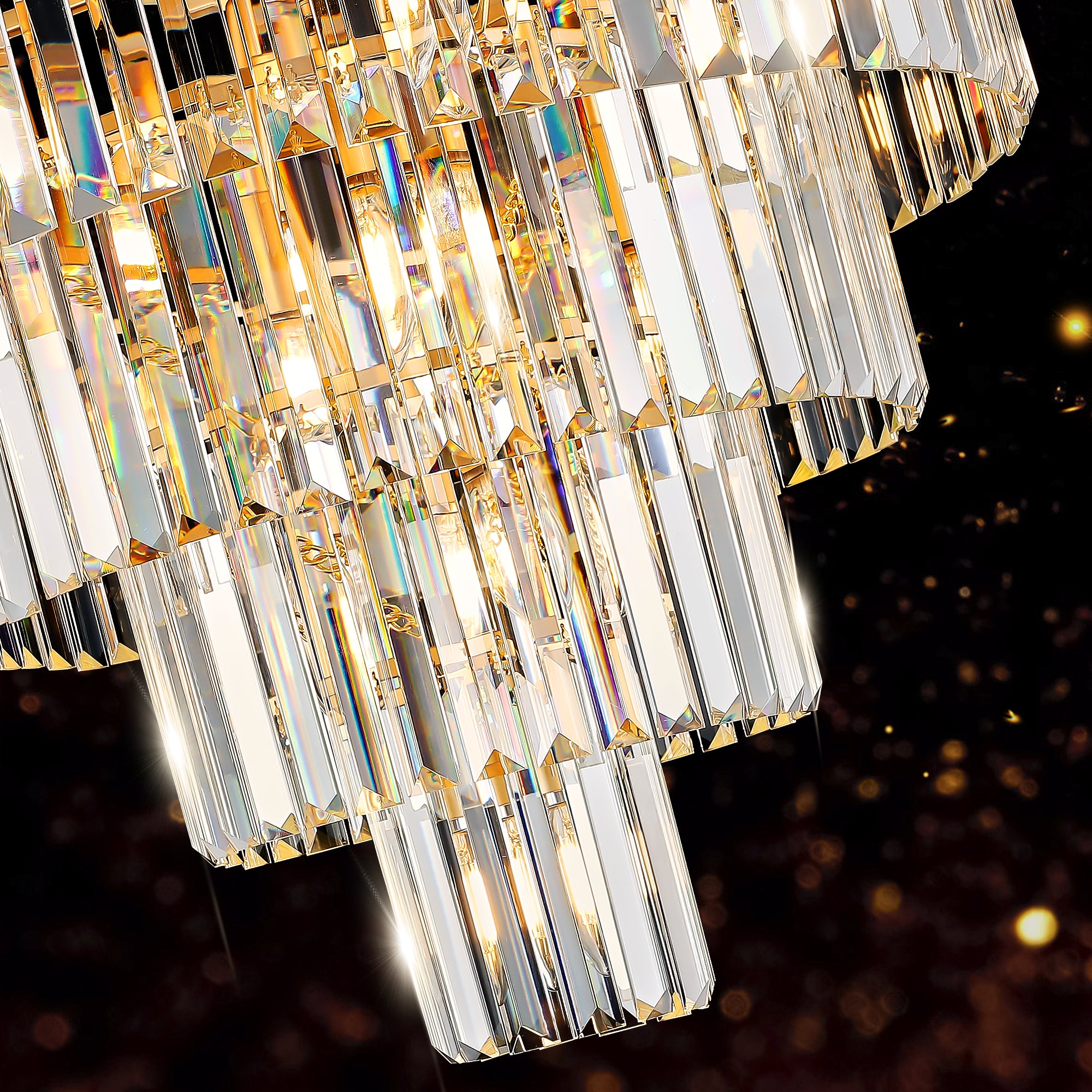 Golden Luxury Crystal Chandelier