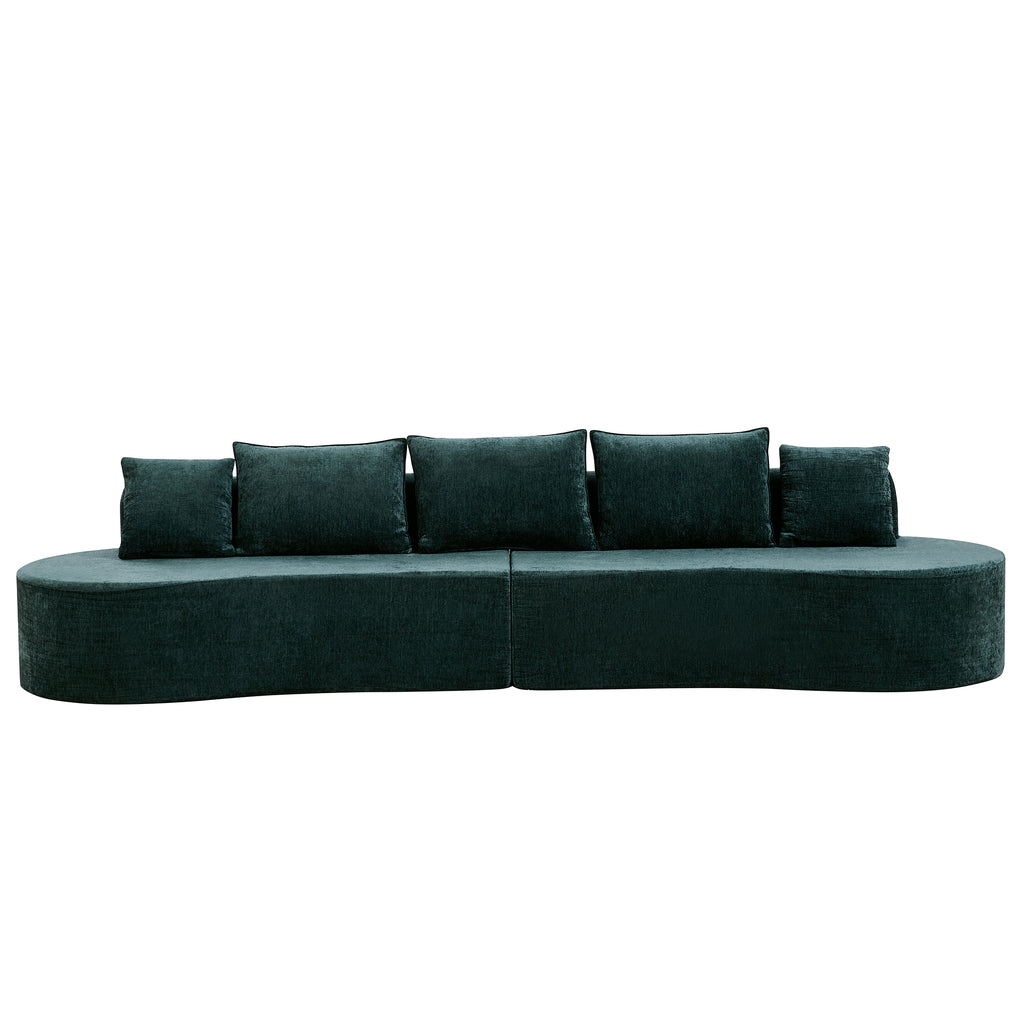 138.6" Modern Curved Modular Sectional Sofa