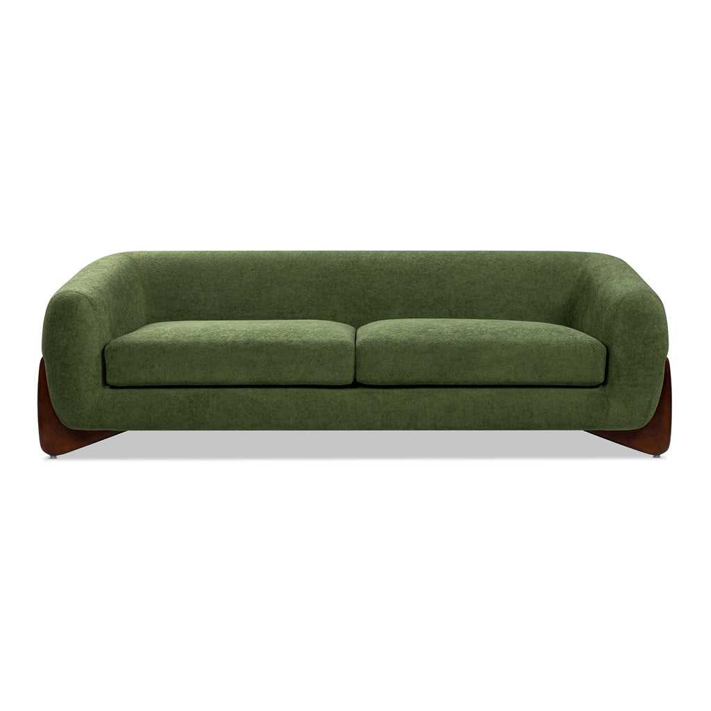 Alpine 90.5" Sherpa Sofa, Moss