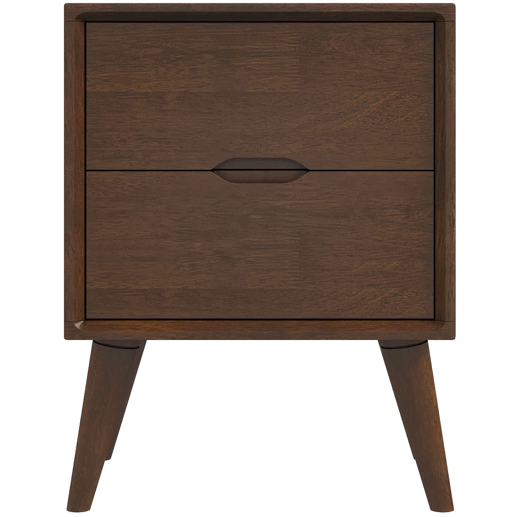 Alexandra Mid-Century Modern Night Stand with 2 Drawers