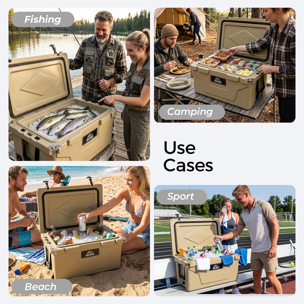 Khaki Color Ice Cooler Box 65QT