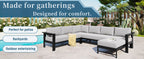 U-Style U-Shaped Outdoor Sectional Sofa Set