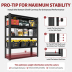 Adjustable Heavy-Duty Metal Shelving Unit – 78"H, 5-Tier