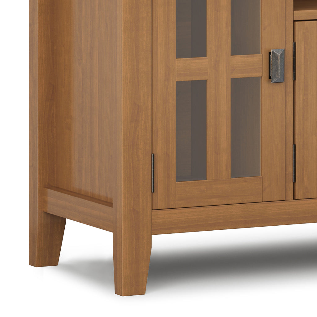 Artisan 72 Inch Wide Solid Wood TV Stand in Honey