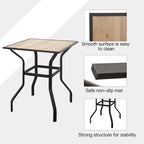 Outdoor Patio Bar Table Square Metal Table