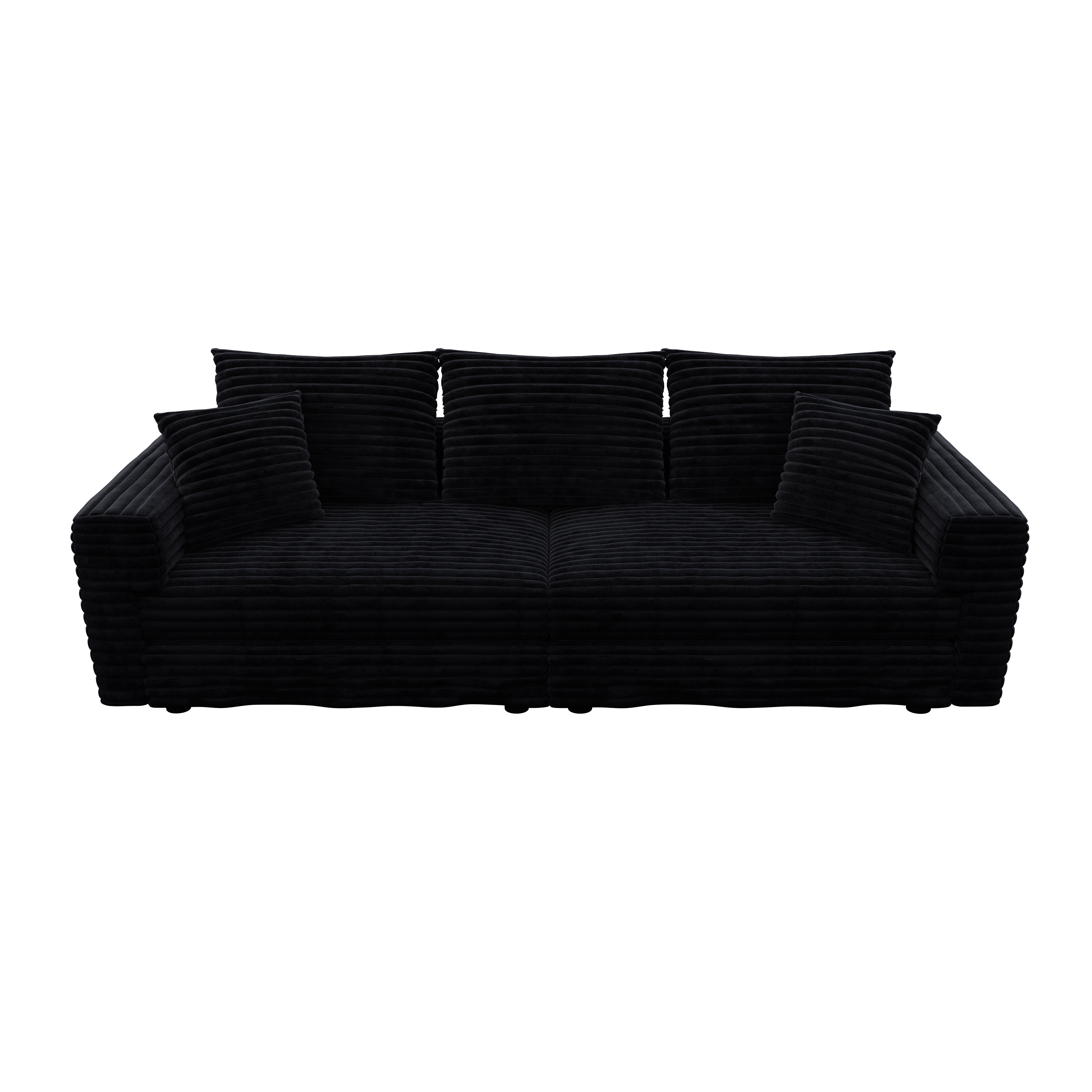 Plush Corduroy 3-Seat Sofa