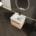 24" Wall Mounted Bathroom Vanity with Resin Basin