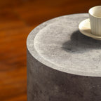 Modern Faux Concrete Round Corner Accent Table