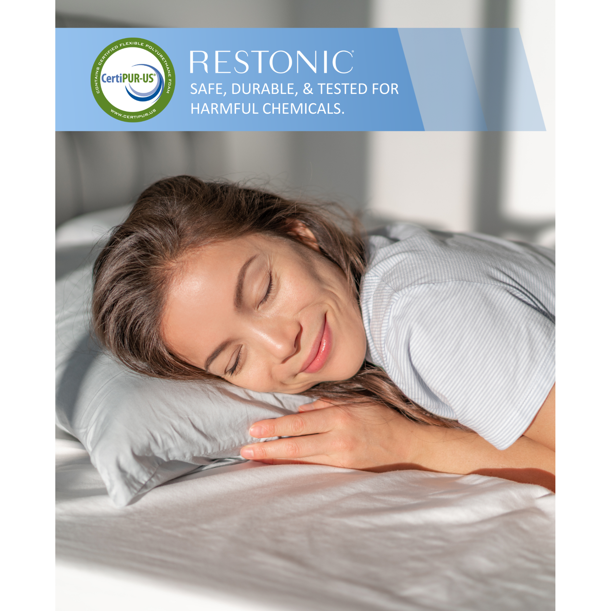 Restonic ComfortCare Hybrid Firm King Mattress + 12-Piece Bedding Pack