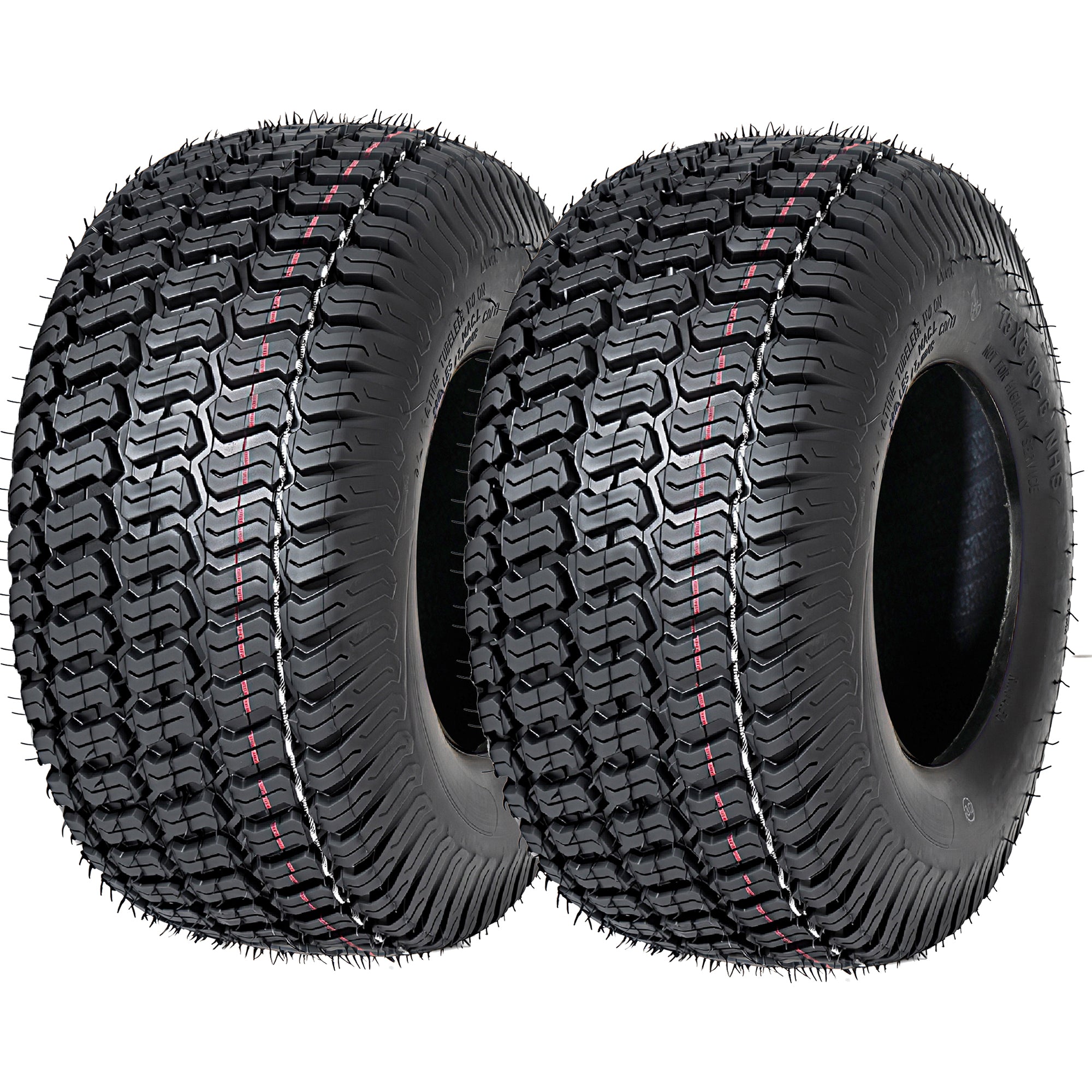 Set of 2 15x6.00-6 Lawn Mower Tires