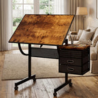 1500 Pieces Jigsaw Puzzle Table with Wheels - Black