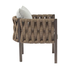 2-Pieces Outdoor Metal Patio Club Chair Set