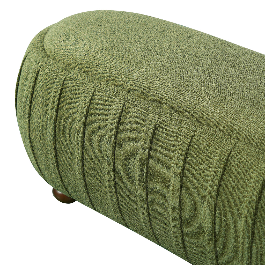 Upholstered Ottoman - Oval Shape